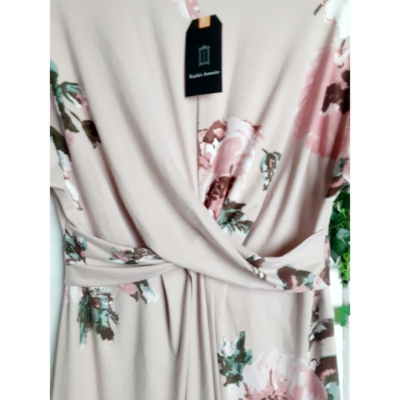 Kayla's Armoire Floral Faux-Wrap Assymetric Dress - Picture 11 of 16